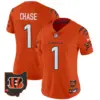 Womens Cincinnati Bengals 2024 Vapor Limited Jersey Ja’marr Chase Jersey Orange