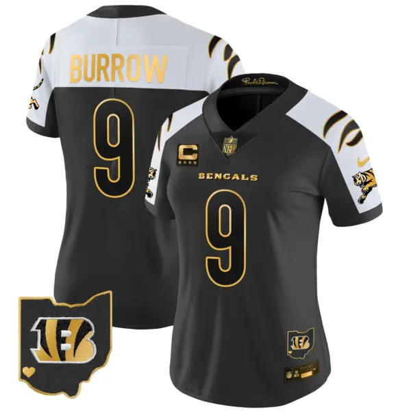 Womens Cincinnati Bengals 2024 Gold Vapor Limited Jersey Joe Burrow Jersey Alternate