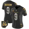 Womens Cincinnati Bengals 2024 Gold Vapor Limited Jersey Joe Burrow Jersey Black Limited