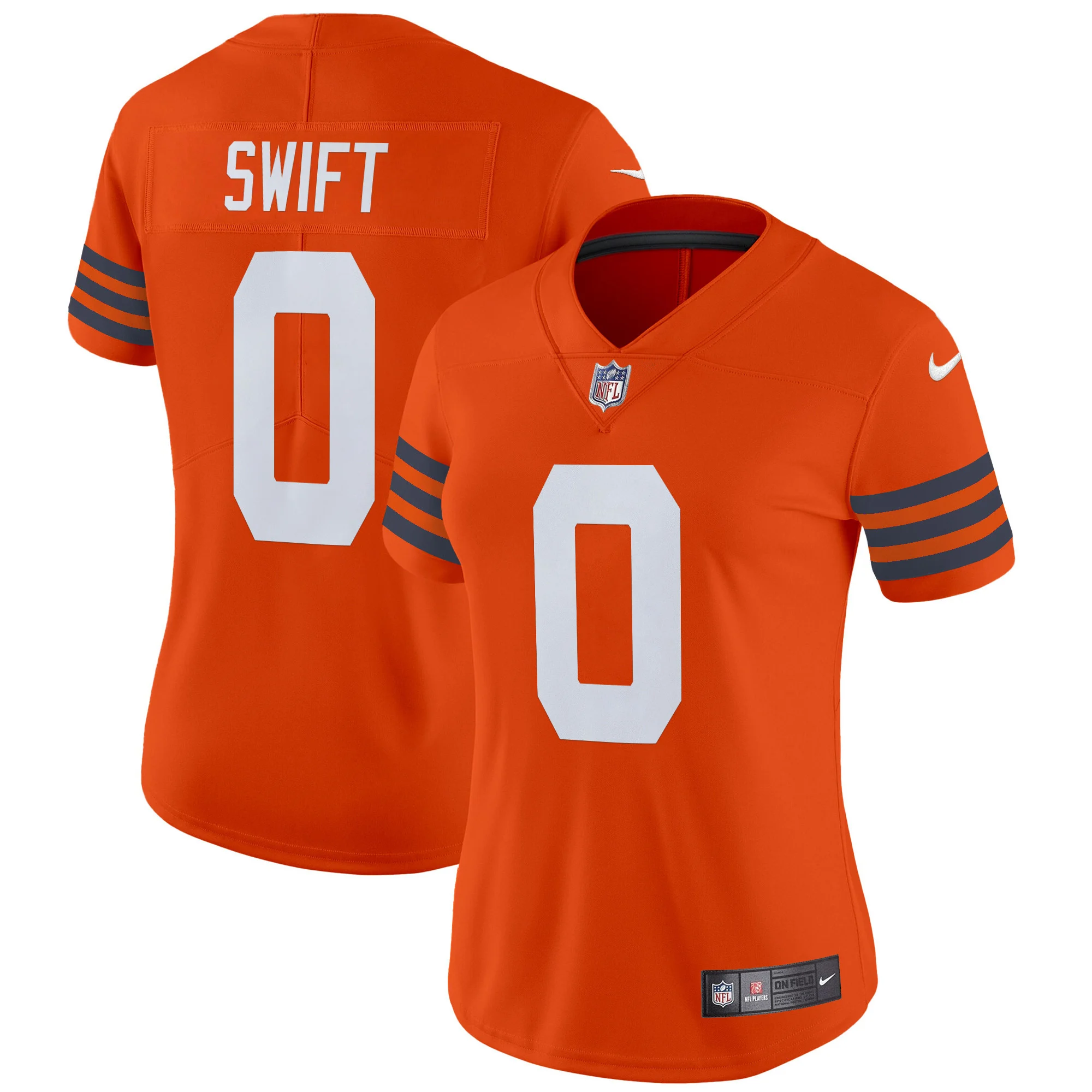 Womens Chicago Bears Throwback Vapor Limited Jersey D’andre Swift Jersey Orange