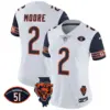 Womens Chicago Bears Illinois Patch Vapor Jersey DJ Moore Jersey Navy Sleeves