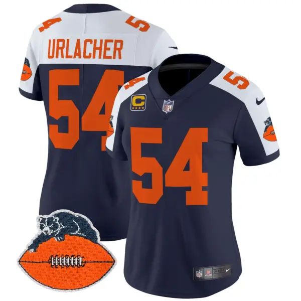 Womens Chicago Bears Throwback Vapor Limited Jersey Brian Urlacher Jersey Navy Alternate