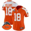Womens Chicago Bears Throwback Vapor Limited Jersey Caleb Williams Jersey Orange Alternate