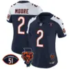 Womens Chicago Bears Illinois Patch Vapor Jersey DJ Moore Jersey Navy Alternate
