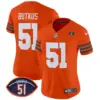 Womens Chicago Bears Dick Butkus Patch Throwback Vapor Limited Jersey Dick Butkus Jersey Orange