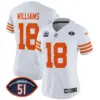 Womens Chicago Bears Dick Butkus Patch Throwback Vapor Limited Jersey Caleb Williams Jersey White