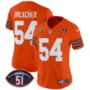 Womens Chicago Bears Dick Butkus Patch Throwback Vapor Limited Jersey Brian Urlacher Jersey Orange