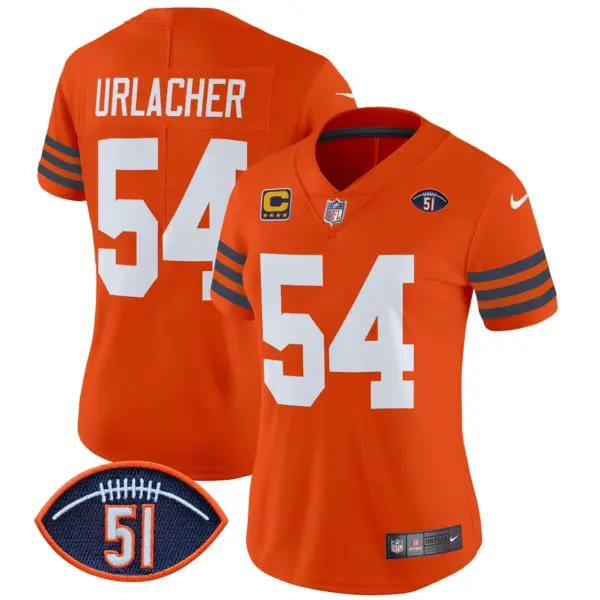 Womens Chicago Bears Dick Butkus Patch Throwback Vapor Limited Jersey Brian Urlacher Jersey Orange