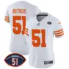 Womens Chicago Bears Dick Butkus Patch Throwback Vapor Limited Jersey Dick Butkus Jersey White