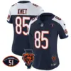 Womens Chicago Bears Illinois Patch Vapor Jersey Cole Kmet Jersey Navy Alternate