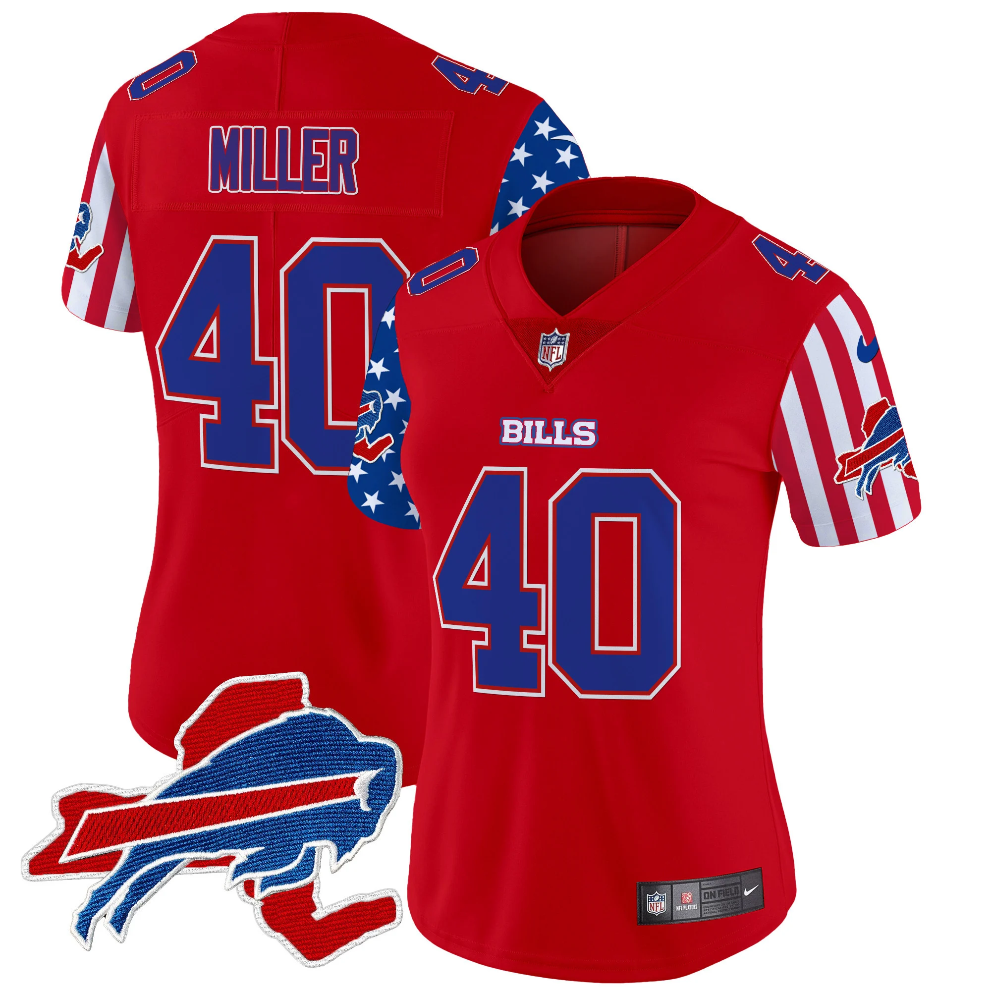 Womens Buffalo Bills American Style Vapor Limited Jersey Von Miller Jersey Red