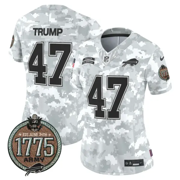 Womens Buffalo Bills 2024 Salute To Service Establishment Year Patch Vapor Limited Jersey Donald Trump Jersey Army