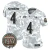 Womens Baltimore Ravens 2024 Salute To Service Establishment Year Patch Vapor Limited Jersey Zay Flowers Jersey Air Force