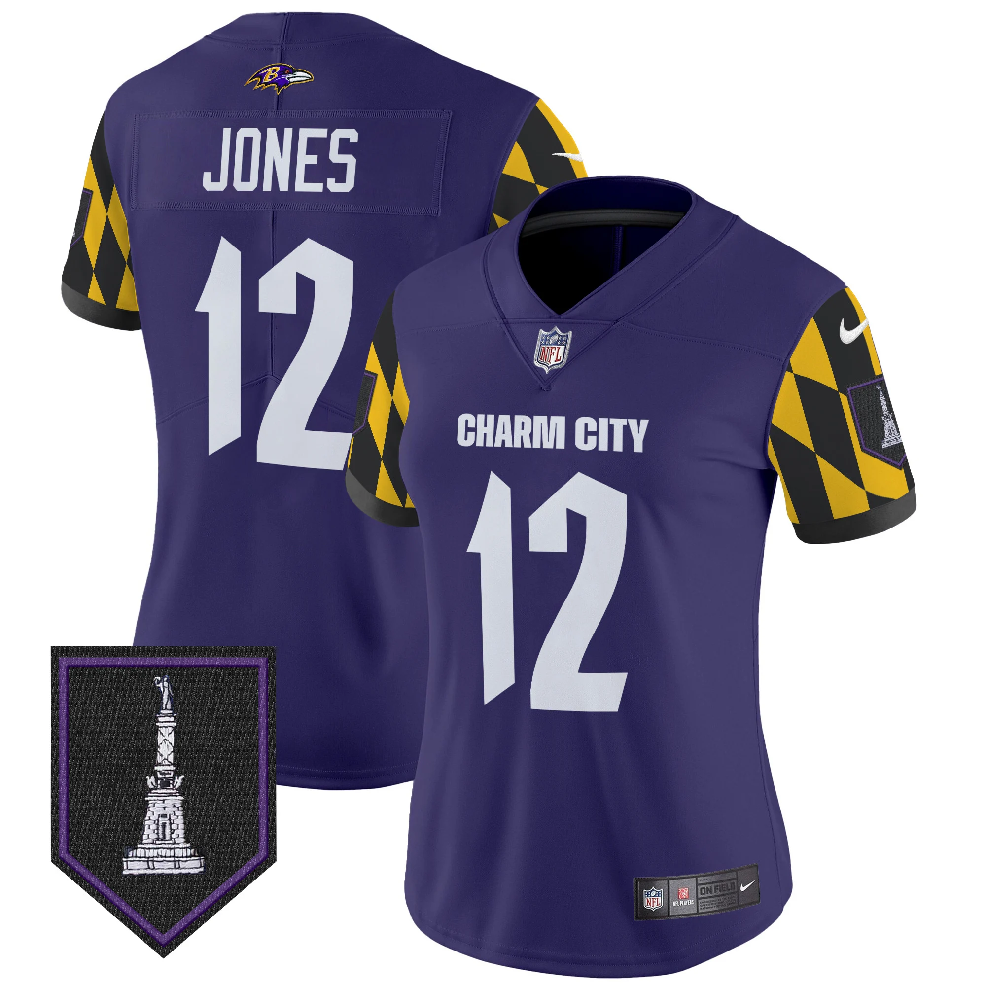 Womens Baltimore Ravens City Edition Patch Vapor Limited Jersey Jacoby Jones Jersey Purple