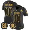 Women’s Washington Commanders 90Th Sean Taylor Patch Gold Vapor Limited Custom Jersey Black Gold