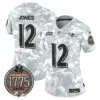 Womens Baltimore Ravens 2024 Salute To Service Establishment Year Patch Vapor Limited Jersey Jacoby Jones Jersey Army
