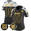 Women’s Washington Commanders 90Th Sean Taylor Patch Gold Vapor Limited Custom Jersey Alternate