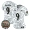 Womens Baltimore Ravens 2024 Salute To Service Establishment Year Patch Vapor Limited Jersey Justin Tucker Jersey Air Force