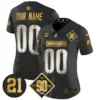 Women’s Washington Commanders 90Th Sean Taylor Patch Gold Vapor Limited Custom Jersey Black Limited