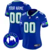 Women’s Seattle Seahawks 2024 Seattle City Patch Vapor Limited Custom Jersey Royal