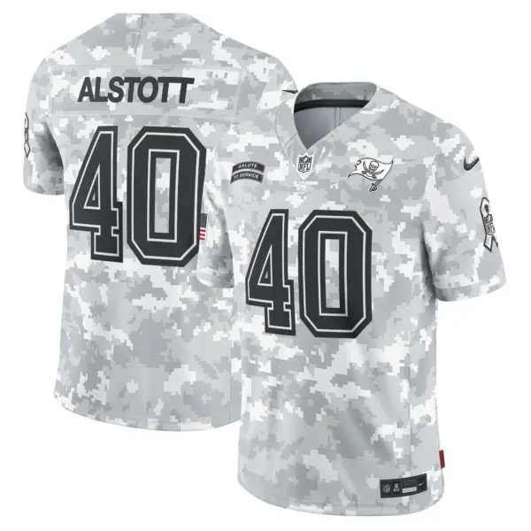 Mike Alstott Tampa Bay Tampa Bay Buccaneers 2024 Salute To Service Vapor Limited Jersey Arctic Camo All Stitched