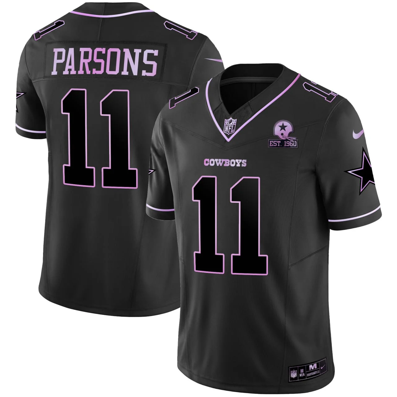 Women’s Micah Parsons Dallas Cowboys Deep Purple Jersey Black