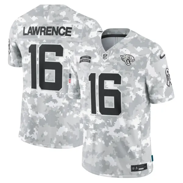 Trevor Lawrence Jacksonville Jaguars 2024 Salute To Service Vapor Limited Jersey Arctic Camo All Stitched