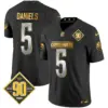 Mens Washington Commanders 90Th Anniversary Patch Gold Vapor Limited Jersey Jayden Daniels Jersey Black Limited