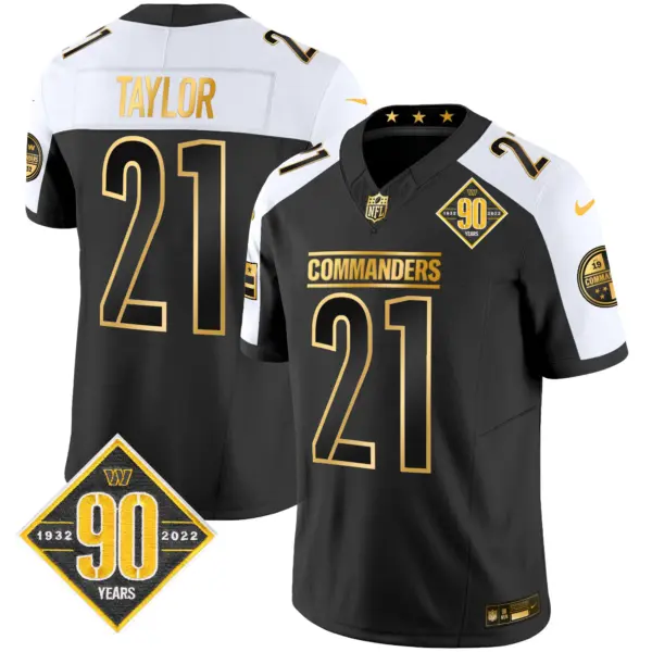 Mens Washington Commanders 90Th Anniversary Patch Gold Vapor Limited Jersey Sean Taylor Jersey Alternate