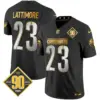 Mens Washington Commanders 90Th Anniversary Patch Gold Vapor Limited Jersey Marshon Lattimore Jersey Black Limited