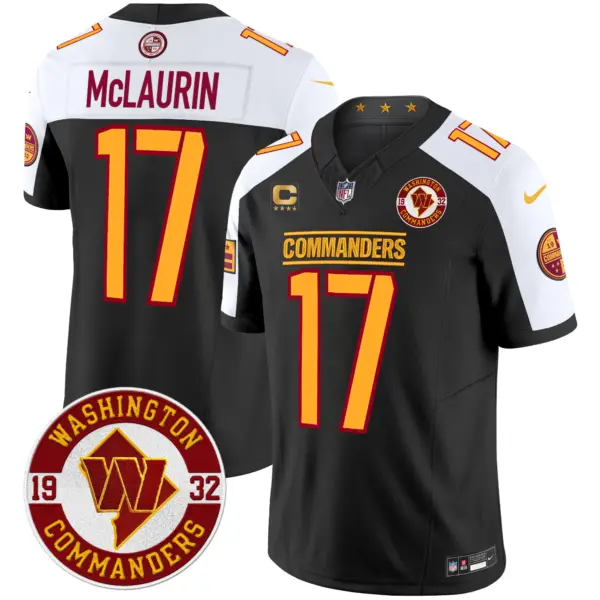 Mens Washington Commanders 2024 Vapor Limited Jersey Est 1932 Patch Terry Mclaurin Jersey Black Alternate
