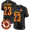 Mens Washington Commanders 2024 Vapor Limited Jersey Est 1932 Patch Marshon Lattimore Jersey Black