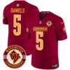 Mens Washington Commanders 2024 Vapor Limited Jersey Est 1932 Patch Jayden Daniels Jersey Burgundy