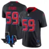Mens Houston Texans 2024 Texas Patch Vapor Limited Jersey V2 Demeco Ryans Jersey Navy Limited