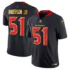 Mens Houston Texans 2024 Gold Trim Vapor Limited Jersey Will Anderson Jr Jersey Navy Limited