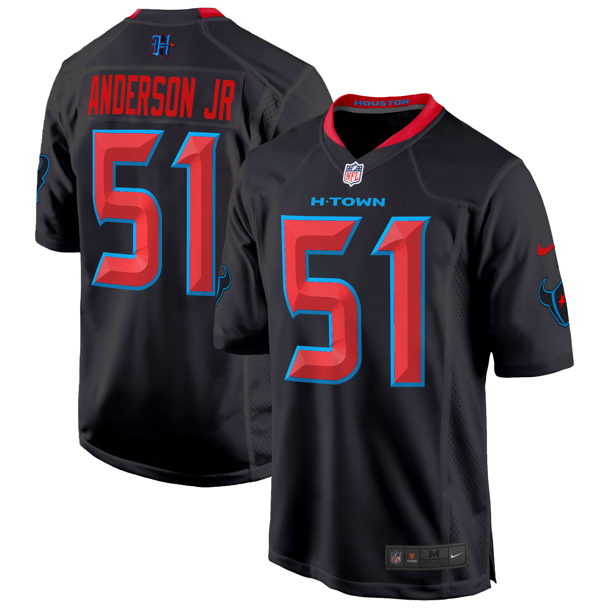 Mens Houston Texans 2024 Game Jersey Will Anderson Jr Jersey Navy Limited
