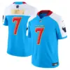 Mens Houston Texans 2024 Gold Trim Vapor Limited Jersey CJ Stroud Jersey Blue Alternate