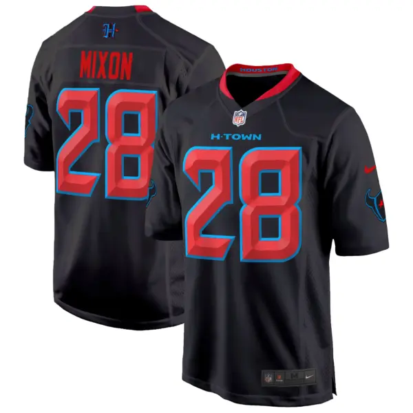 Mens Houston Texans 2024 Game Jersey Joe Mixon Jersey Navy Limited