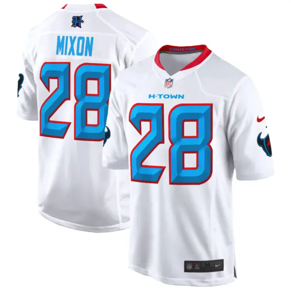 Mens Houston Texans 2024 Game Jersey Joe Mixon Jersey White