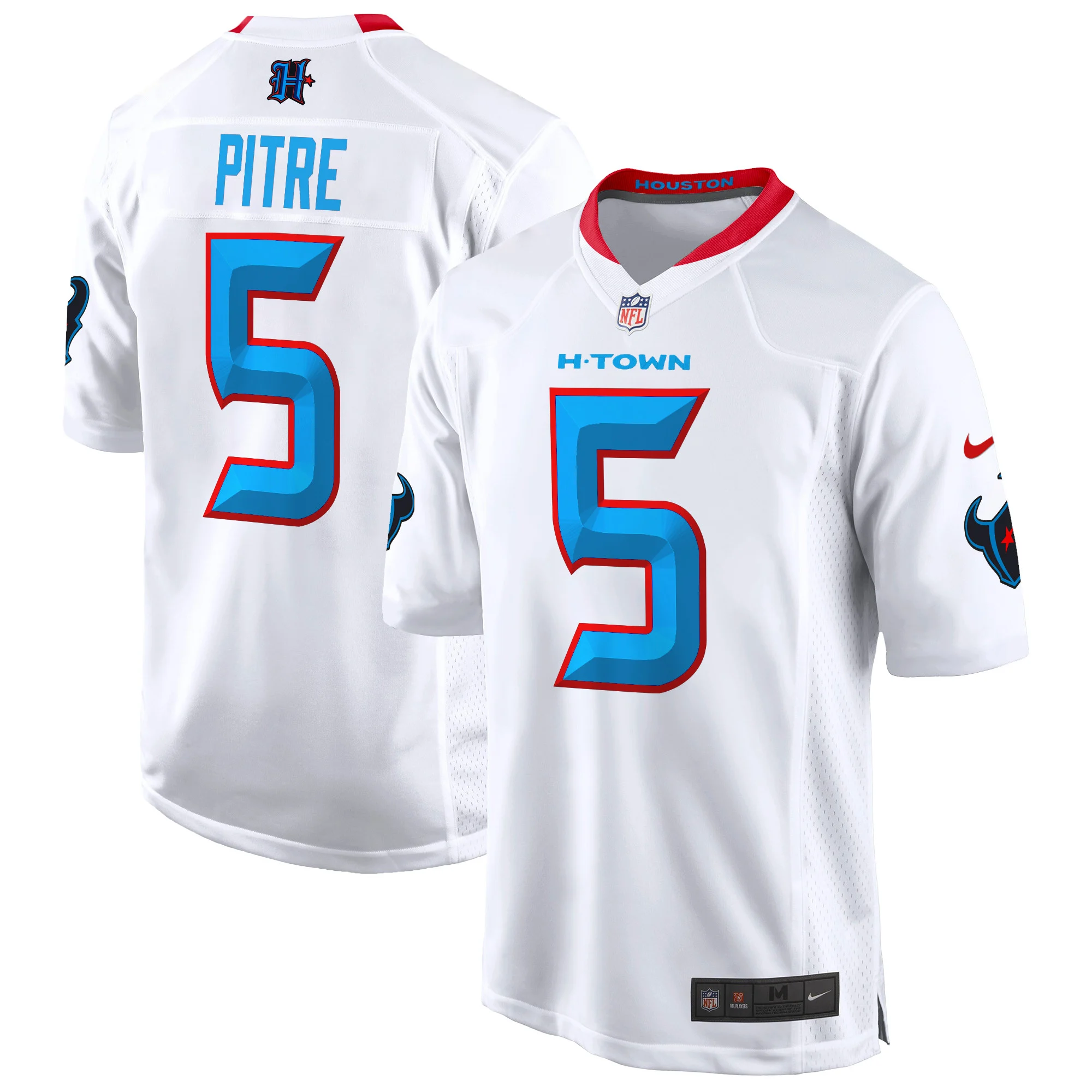 Mens Houston Texans 2024 Game Jersey Jalen Pitre Jersey White