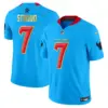 Mens Houston Texans 2024 Gold Trim Vapor Limited Jersey CJ Stroud Jersey Blue