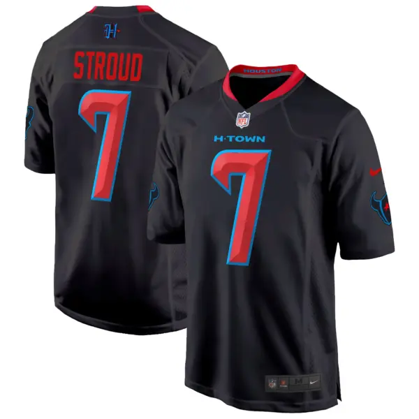 Mens Houston Texans 2024 Game Jersey CJ Stroud Jersey Navy Limited
