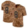 Mens Green Bay Packers 2024 Salute To Service Vapor Limited Jersey Josh Jacobs Jersey Brown Camo