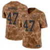 Mens Green Bay Packers 2024 Salute To Service Vapor Limited Jersey Kamala Harris Jersey Brown Camo