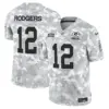 Mens Green Bay Packers 2024 Salute To Service Vapor Limited Jersey Aaron Rodgers Jersey Arctic Camo