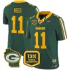 Mens Green Bay Packers 13 Time World Champions Home Patch Vapor Limited Jersey Jayden Reed Jersey Green