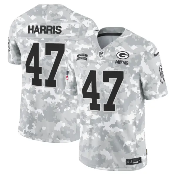 Mens Green Bay Packers 2024 Salute To Service Vapor Limited Jersey Kamala Harris Jersey Arctic Camo