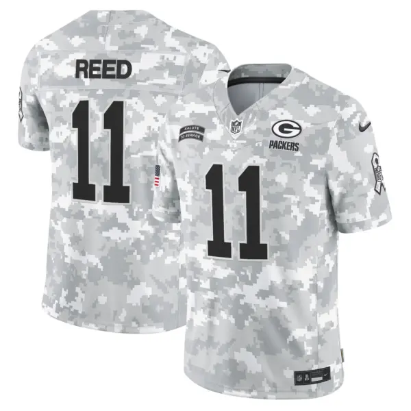 Mens Green Bay Packers 2024 Salute To Service Vapor Limited Jersey Jayden Reed Jersey Artic Camo