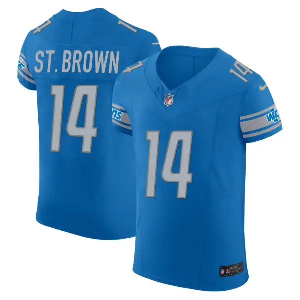 Mens Detroit Lions Vapor Elite Jersey Stbrown Jersey Blue