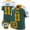 Mens Green Bay Packers 13 Time World Champions Home Patch Vapor Limited Jersey Jayden Reed Jersey Alternate